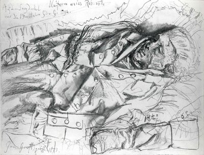 Corpse of an Officer by Adolph Menzel